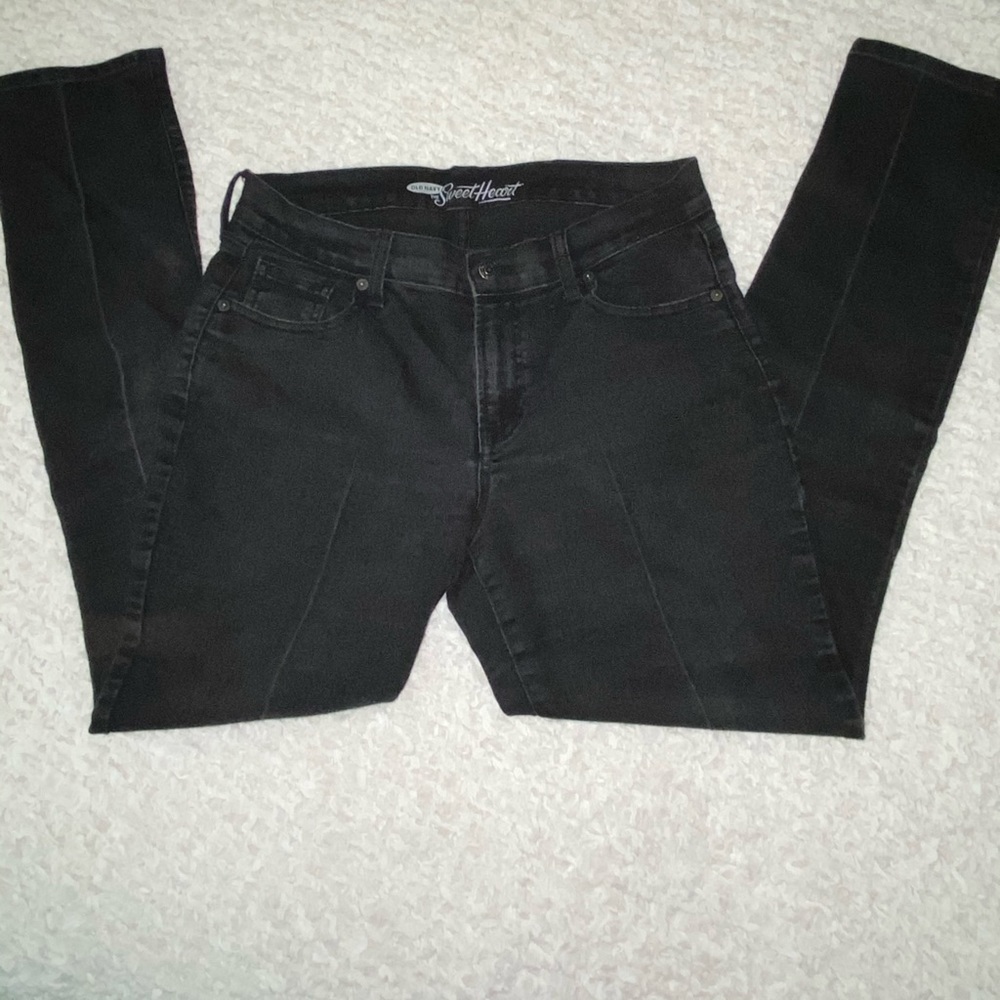 Creased Black Washed Jeans